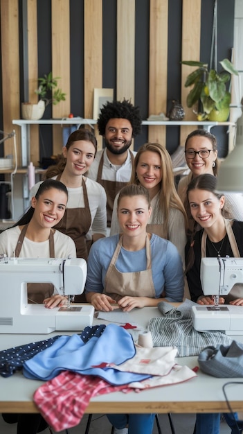 Uczestnicy warsztatów haftu